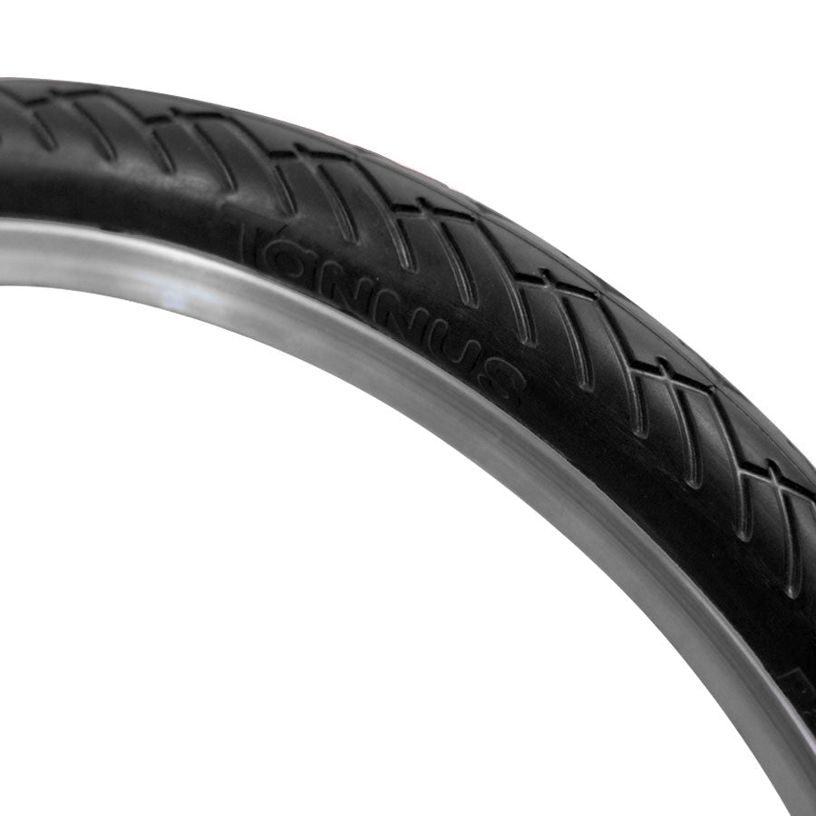 Pneu Vélo ALTALINE 20 X 2.125 - Style Lisse Large - Noir - Fabriqué à Taïwan